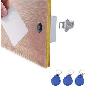 ETEKJOY RFID Electronic Cabinet Lock Hidden DIY for Wooden Cabinet Locker Drawer Cupboard (Gray)
