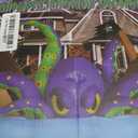 Juegoal Halloween Inflatable Lighted Giant Octopus Attacked Pirate Ship, 7.5FT Long Spooky Purple Octopus & Haunted Ship with Lights, Animated Halloween Yard Prop, Outdoor Garden Lawn Blow up Decor