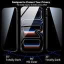 Metal Titanium Frame Privacy Case for iPhone 17 Air, Privacy Screen Protector, Magnetic Adsorption with Safety Buckle Lock, Double Side Tempered Glass, Clear Back Full Body Protection Anti Peep Cover