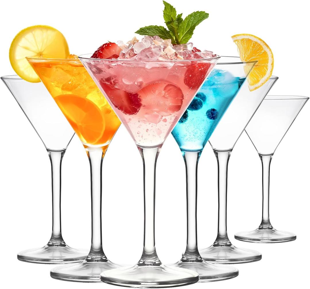 ZOMUIA Plastic Martini Glasses, 10 oz Martini Glasses Set of 12, Reusable Plastic Cocktail Glasses, Unbreakable Cocktail Glasses for Bar, Margarita, Whiskey, Tequila, Party, Poolside, Outdoors