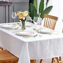 maxmill Jacquard Tablecloth Damask Design Water Resistance Antiwrinkle Heavy Weight Soft Table Cloth for Buffet Banquet Parties Event Holiday Dinner Square 60 x 60 Inch Beige