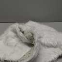 30Inch White Christmas Tree Skirt- Faux Fur Plush Small Christmas Tree Skirt Holiday Party Indoor Outdoor Christmas Decorations for Merry Christmas