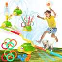 4in1 Turtle Water Sprinkler for Kids Summer Toys, Outdoor Toys for Toddlers, Kids Sprinkler Water Toys, Backyard Games for Summer Fun, Backyard Games Splash Water Toys Gifts for Boys Girls Dogs