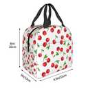 ESXPNVN Fruit Pattern Cherry Lunch Bag For Women Men Reusable Insulated Lunch Box Fashion Cooler Tote Lunch Bags For Office Work Picnic
