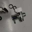 Bidet T Adapter With Shut off Valve, Metal T Valve for Bidet 7/8 x 7/8 x 1/2or 3/8, 3-way Tee Connector Bidet Attachments for Bathroom Installation