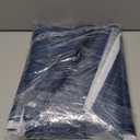 Estelar Textiler Grayish White and Navy Blue Blackout Curtains for Living Room, Ombre Thermal Insulated Noise Reducing Blackout Drapes for Bedroom, Room Darkening Grommet Curtains, 42Wx63L, 2 Panels