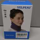 VELPEAU Neck Brace for Neck Pain and Support - Soft Cervical Collar for Sleeping in Bed, Snoozing, Sleeping Upright, Anti-Snoring, Sleep Apnea for Women & Men (Blue, Comfort Version, Medium: 11.5-14"/3)