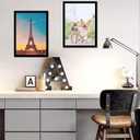 20x24 Picture Frame Set of 5, Black Photo Frames High Transparent Wall Gallery Desktop Horizontal Vertical for Canvas Collage Photo Poster Certificate 20 x 24 inches