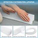48-Inch Peel and Stick Pool Cove Foam for Above Ground Pools, 19-Pack High-Density Waterproof Foam Cove Strips, Pool Liner Guard Base Support System, Covers 76 ft, White