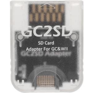 GC2SD Card Reader for Micro Storage Card Adapter, Game Console Micro Memory Card with Maximum Memory of 512GB Compatible with GC and Console, Plug and Play (Transparent)