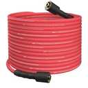 Pressure Washer Hose 25ft Replacement - ISIHUI 1/4 3300 psi Flexible Power Washer Replacement Hose M22 14 mm for Gas and Electric Pressure Washers Red