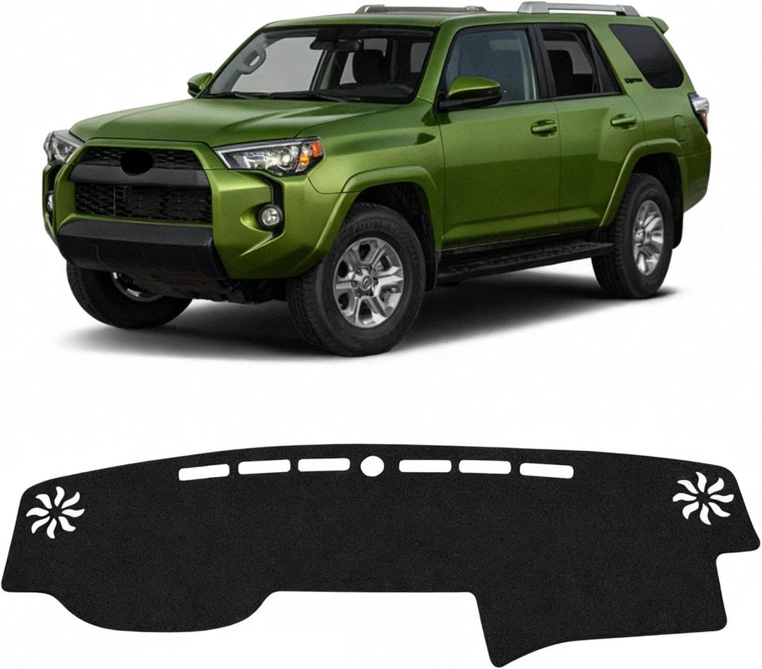 KUST Black Dash Cover for Toyota 4Runner N280 2010-2021 (Not fit for 4Runner 2022-2024) Non-Slip Dashboard Cover Accessories for Toyota 4Runner Custom Fit Dash Mat Sunshade Windshield No Glare