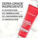 Neutrogena Stubborn Blackheads Daily Acne Facial Serum with Salicylic, Glycolic, Polyhydroxy & Mandelic Acids, Oil-Free Face Serum for Acne-Prone Skin to Help Clear Clogged Pores, 1 fl. oz