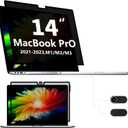 Privacy Screen Protector for MacBook Pro 14 inch, Removable Privacy Screen Filter for MacBook Pro 14 Inch (2021-2024, M1, M2, M3, M4) - A2918 A2992 A2442 A2779 Fingerprint/Anti Blue Light Glare/Bubble Free