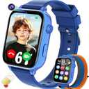 4G Kids Smart Watch GPS Tracker, Smartwatch for Kid with Video Calling, Voice Chat, Class Mode, SOS , Pedometer, Alarm, Games, SIM Card HD Touch Screen Phone Watch Gift for 4-12 Girls Boys, Blue