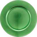 SARO LIFESTYLE Classic Design Charger Plates (Set of 4) (Green)
