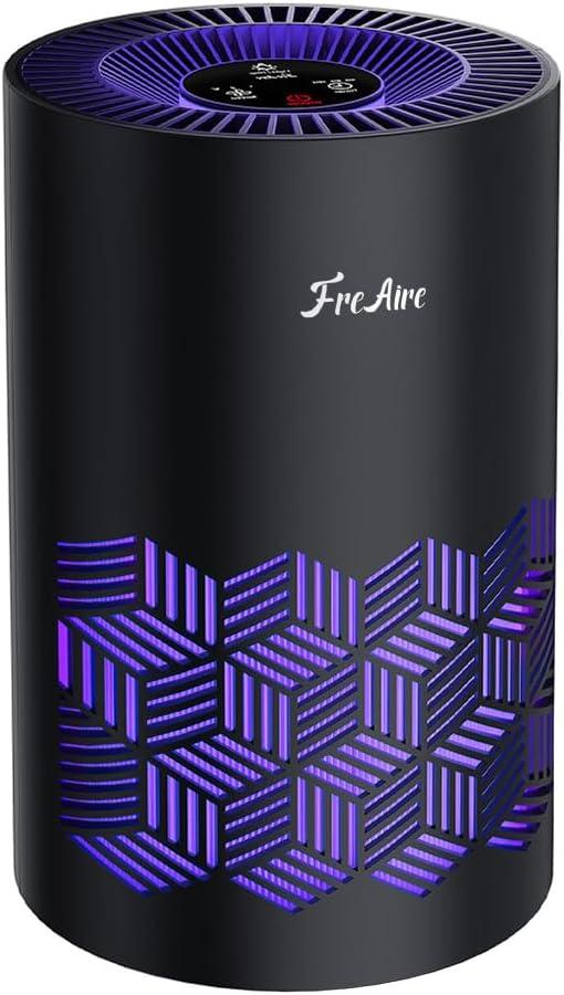 FreAire Air Purifiers for Bedroom Up to 1086 Ft², Air Purifiers for Home with Lights, HEPA Air Purifier Removes Dust Smoke Pollen Dander Smell, for Home/ Pets/ Bedroom