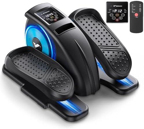 MERACH Under Desk Elliptical Machine, Elliptical Leg Exerciser As Seen On TV for Seniors Adults Fully Assembled, Elliptical Exercise Machine Portable Electric Pedal with Remote Control&12 Auto Mode