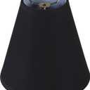 Aspen Creative 32169 Transitional Empire Shape Spider Construction Lamp Shade in Black, (4" x 8" x 8")