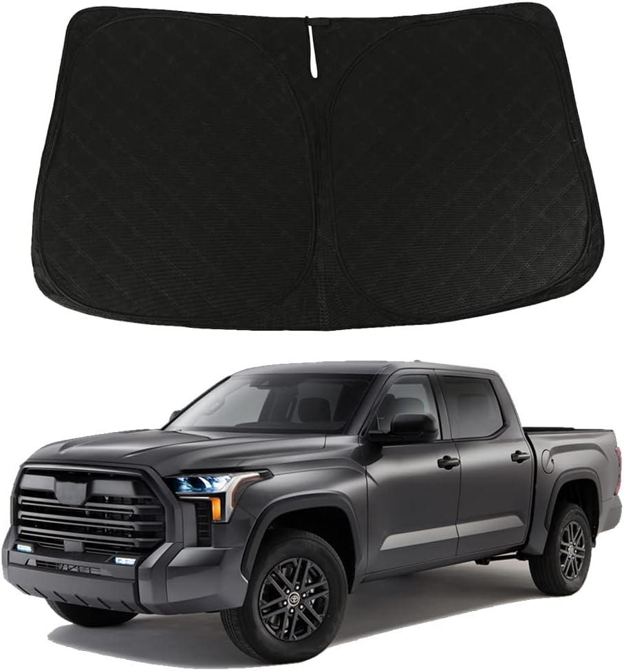 D-Lumina Windshield Sun Shade - Compatible with Toyota Tundra (Limited, SR5, Platinum, TRD Pro) 2022 2023 2024 2025 - Upgraded 3 Layers 240T Material, Foldable Front Window Sun Shield Protector