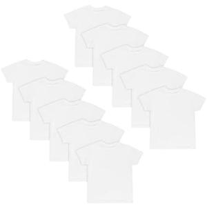 Hanes Boys' Undershirt, EcoSmart Short Sleeve Crew Shirts, XL