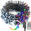 Brizled Color Changing Christmas Lights, 65.67ft 200 LED Cool White & Multicolor Christmas Lights, 11 Modes Remote Dimmable 29V Safe Adapter Outdoor Christmas Tree Lights String for Xmas Party Tree