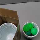 32pcs St. Patricks Day Party Games for Adult Include 24 Pcs 16oz Green Plastic Cups with 8 Balls, Shamrocks Irish Festival Party Decor, Juice Beverage, Outdoor Toss Game Favor Supplies