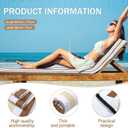Fumete 2 Pack Summer Lounge Chair Cover 30 x 85 Inch Pool Chaise Lounge Towel Microfiber Spa Beach Chair Towel Portable Striped Outdoor Patio Furniture Cover for Sunbathing Picnic(Beige and Camel)