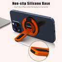3-in-1 Magnetic Phone Grip Stand with 360 Rotation Angle Adjustment, Silicone Finger Ring & Fidget Toy Design, Gym Dual-Sided Magnetic Phone Kickstand for All Phones
