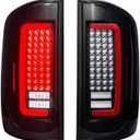 All-in-one LED Tail Light for Dodge Ram 15002007-2008,Ram 2500 & 35002007-2009, [only fit Factory Halogen Model],Upgraded VersionRear Taillight Assembly Chrome Housing Smoked Lens.