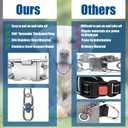 Adjustable Stainless Steel No Pull Dog Collar with Quick-Release Buckle,Tangle-Free 360 Swivel Prong Collar for Dogs (M-L)