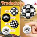 Meooeck 48 Pcs Race Cars Party Favors Stress Balls Black and White Checkered Sensory Fidget Toys Gifts for Kids Squeeze Anxiety Fidget Balls Goodie Bag Stuffers Birthday Party Decoration Supplies