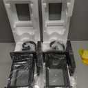 FEMILA Exterior Wall Sconce,2 Packs Outdoor Waterproof Wall Lights Fixture,E26 Socket Wall Lantern for Porch, Anti-Rust Matte Black Finish with Seeded Glass Lampshade,4FD54B-2PK BK