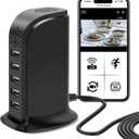 1080P HD WiFi Camera USB Charger Camera Wireless Indoor Nanny Cam with Motion Detection Small Security Cameras for Home, Baby, Pets