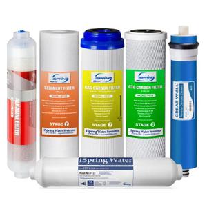 iSpring F6K75 NSF/ANSI 58 Certified Replacement Under-Sink Water Filters, 6-Stage Reverse Osmosis RO Water Filtration Systems with Alkaline Mineral Filter, 6-months Replacement Supply Set, 6 Count (Pack of 1)
