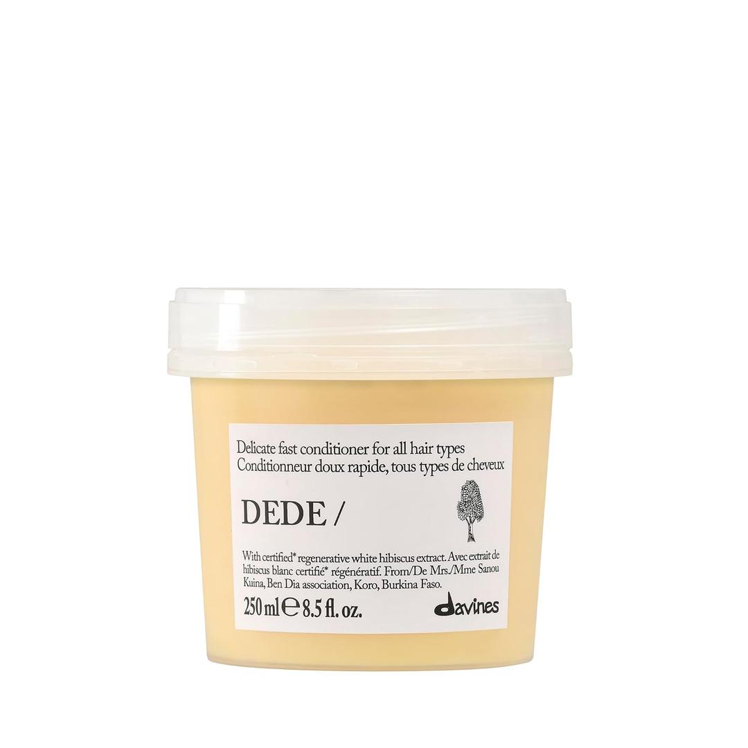 Davines DEDE/Conditioner, Daily Lightweight Detangling Formula for Fine & Medium Hair - Gentle Mineral-Rich Moisturizing Treatment with Red Celery Extract to Soften & Hydrate Weightlessly