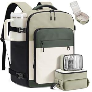 LOVEVOOK 40L Carry on Backpack, Large 17 Inch Travel Backpack for Women Men, Personal Item Bag Airline Approved with 3 Packing Cubes, Hiking Backpack Waterproof Weekender Essentials Casual Daypack