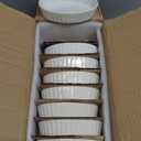 Foraineam Set of 8 Pieces Porcelain Ramekins, 6 Ounce Oval Creme Brulee Ramekin Dishes 6 x 4-1/4 x 1-1/4 Inch Baking Ramekins Set