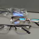 3 pack mens reading glasses anti blue light half frame readers,fashionable mens anti fatigue/UV readers