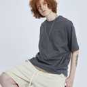 Mens Oversized T-Shirts Fashion Loose Fit Crewneck Tshirt Streetwear Heavyweight Short Sleeve Gym Workout Tops (XXL)