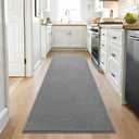 ISEAU 2x8 Runner Rug for Hallway, Soft Memory Foam Carpet with Upgraded Non-Slip Silicone-Grip Bottom, Machine Washable Shaggy Indoor Rug for Kitchen Entrance Nursery Office Bedside Dining Room, Grey