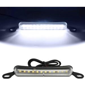 Universal LED License Plate Light Running Lamp Reverse Lights Tail Light Assembly for Car Trailer UTV ATV Truck RV Boat, Extremely Bright LED License Plate Lights, White (6000K)