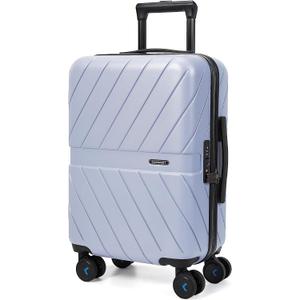 BAGSMART Carry On Luggage 22x14x9 Airline Approved, Lightweight Carry On Suitcase, Hard Shell Luggage with Spinner Wheels, 20 Inch Rolling Suitcases, Purple