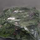 Pre-lit Christmas Garland 9FT with 100 Warm Lights, Battery Operated Xmas Garland with Pine Cedar Cones & Red Berries, Christmas Decoration for Mantle Fireplace Stair Railing Porch