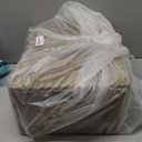 KOKODO Set of 2 Scalloped Wicker Baskets  Handwoven Rectangular Water Hyacinth Storage Baskets with Lid and Handles for Organizing, Living Room & Shelf Decor  Rattan Organizing Bins