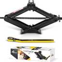 Scissor Jack for Car - 2.0 Ton (4,400 lbs) | Car Jack Kit - Tire Jack | Portable, Ideal for SUV and Auto - Smart Mechanism with Ratchet | Heavy Duty Material