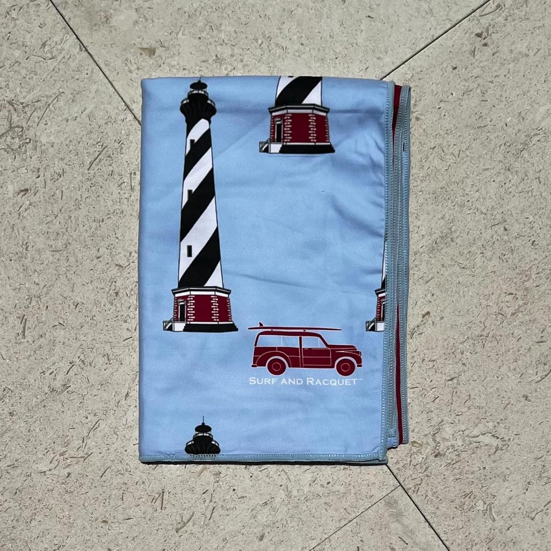Towels, Quick Dry, Sand Resistant, Light Weight and Compact (Lighthouse, 78 x 35 Towel)