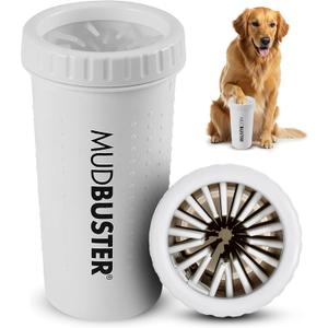 Dexas MudBuster Portable Paw Cleaner for Dogs, Large, Bright White Special Edition, Premium Pet Supplies and Accessories