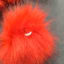 12 Pieces Faux Fur Pom Pom Balls Fur Fluffy Pompom Ball with Elastic Loop for Hats Shoes Scarves Gloves Scarves Bag Key Chain Charms Accessories (Bright Red)