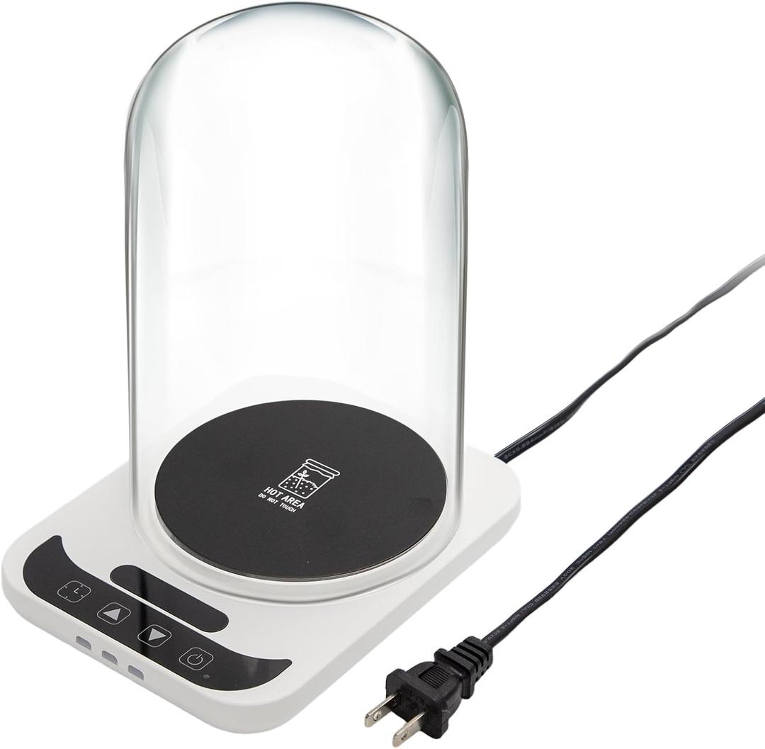 Sourdough Starter Warmer with Dome, Bread Starter Warmer with Precise 1F Sourdough Temperature Control (70-100F), Sourdough Warming Mat for Home Baking, 12-Hour Timer Sourdough Starter Warmer Mat